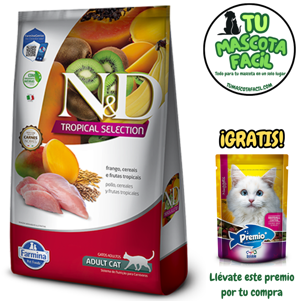 N&D TROPICAL FELINO FRANGO 7 KG